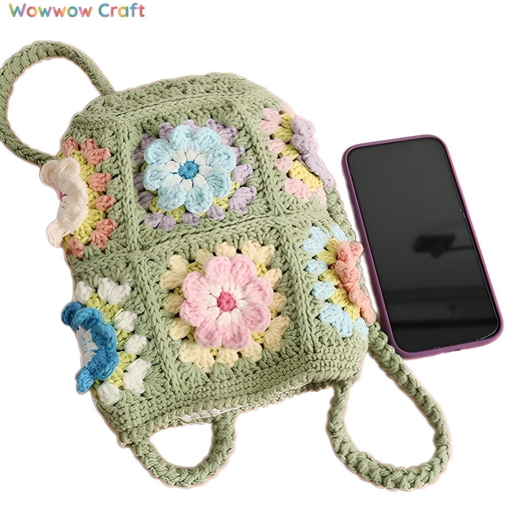 Crochet Granny Square Mini Crossbody Bag - Crochet Shoulder Bags,handmade crochet bags, custom amigurumi dolls, woven tote bags, eco-friendly gifts, unique crochet toys, organic yarn crafts, personalized crochet, handmade plushies, boho crochet accessories, sustainable handmade gifts